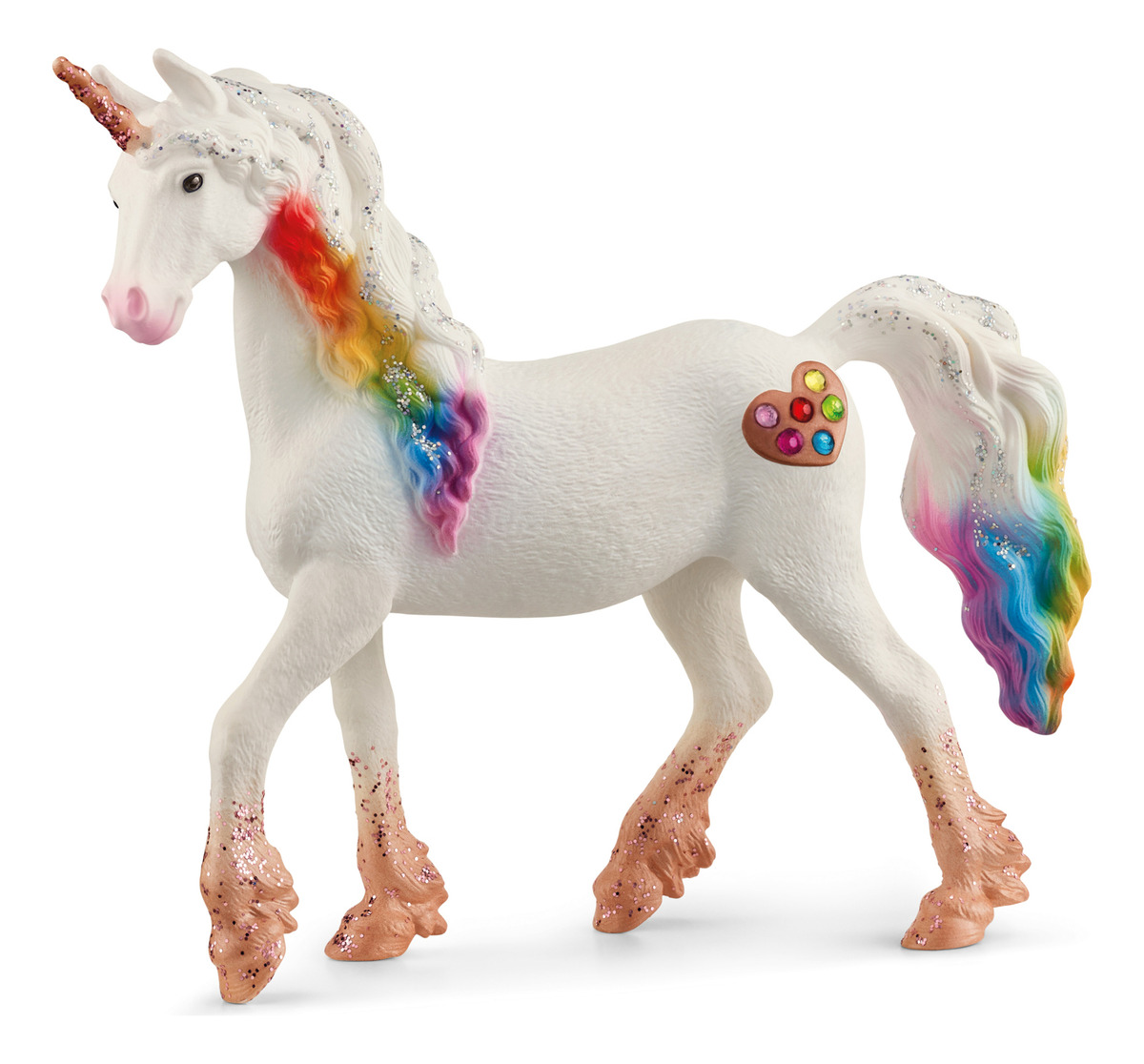 Figura Schleich Unicornio Love Arcoíris Y Detalles Trex