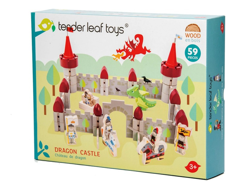 Tender Leaf Toys Castillo De Dragón Niños Juguete Madera Tx®