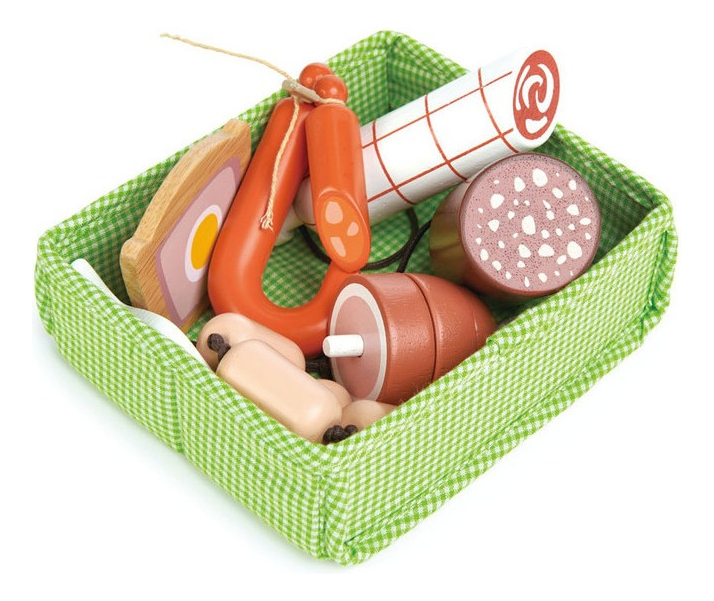Tender Leaf Toys Caja Fiambrería Juguete Madera Supermercado