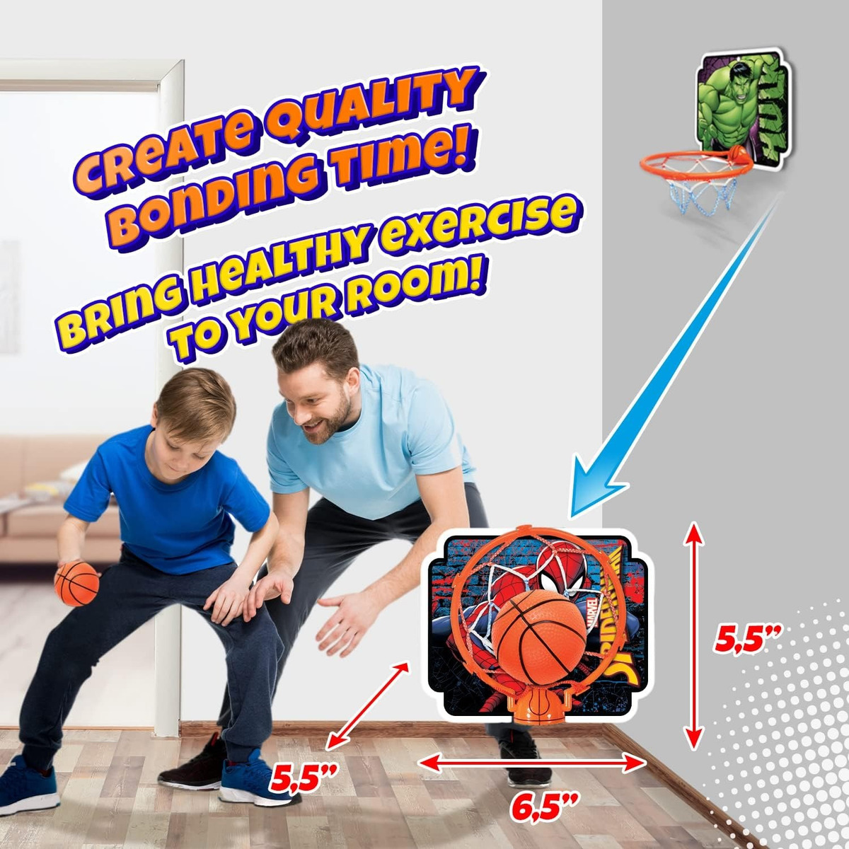 Aro Baloncesto Marvel Ja-ru Juego Deporte Niños Diversion Tx