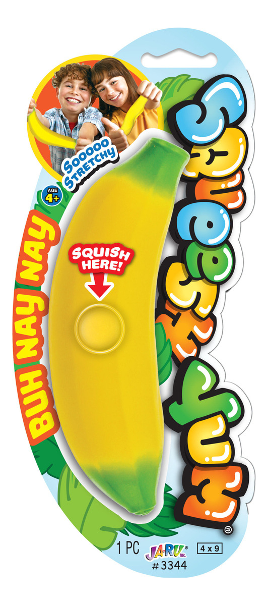 Squishy Banana Amanzaloco Juguete Goma Ja-ru Antiestres Trex