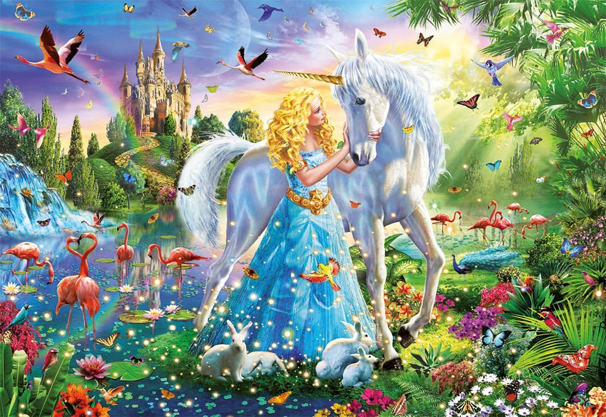 Puzzle Rompecabeza Princesa Y Unicornio Educa 1000 Piezas Tx