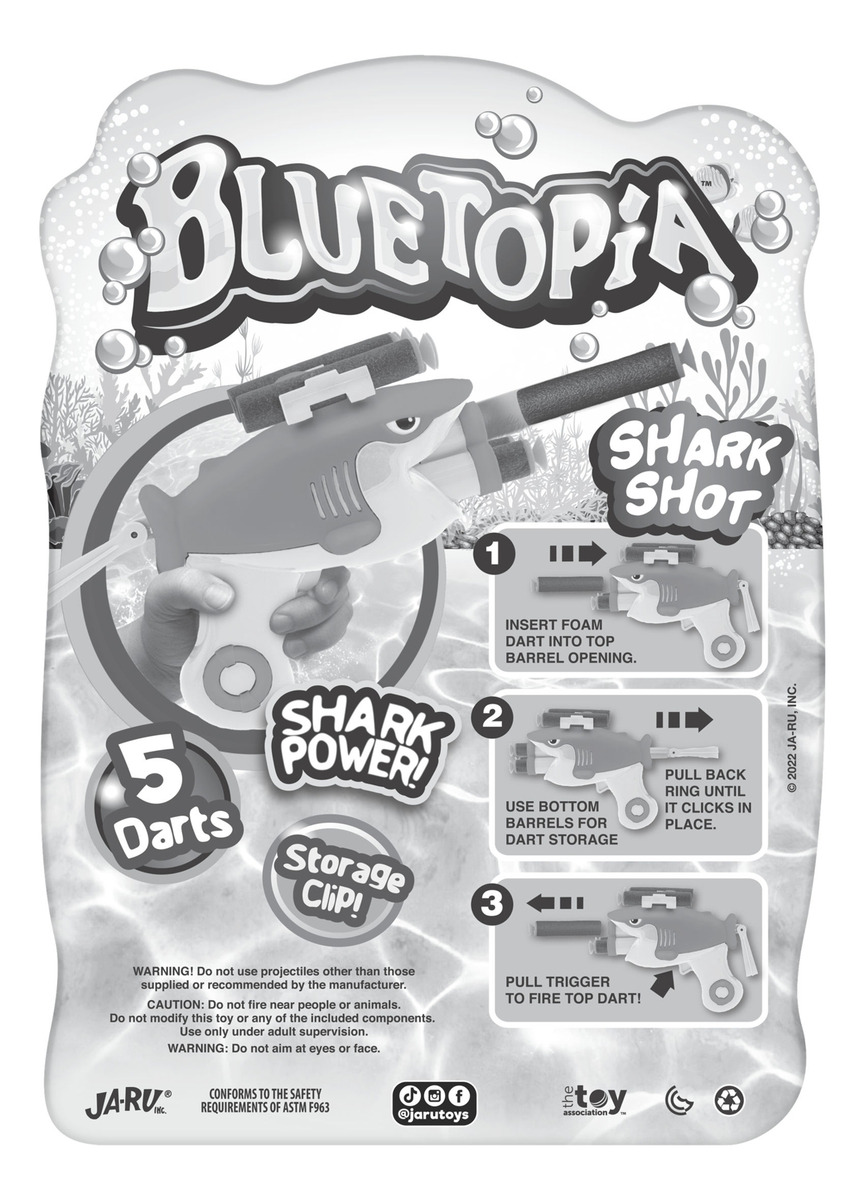 Pistola Lanza Dardos Tiburon + 5 Dardos Ja-ru Bluetopia Trex