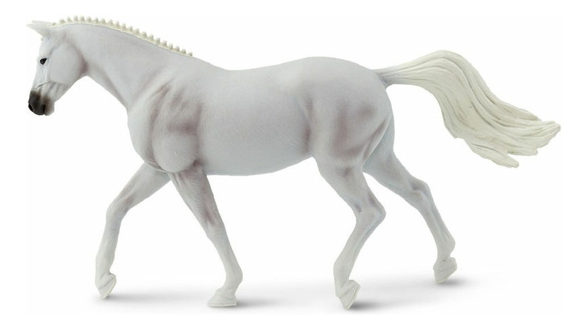 Yegua Blanca Trakehner Safari Figura Muñeco Realista Trex