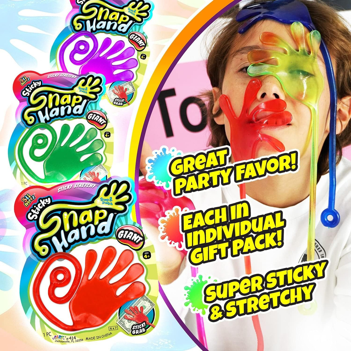 Mano Pegajosa Juguete Bromas Ja Ru Infantil Divertido Trex