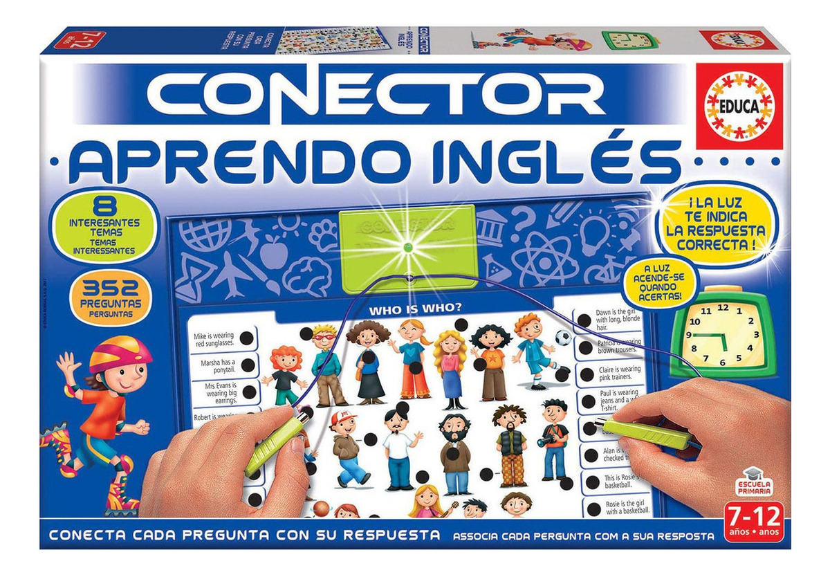 Puzzle Conector Aprendo Ingles Rompecabezas Didactico Educa
