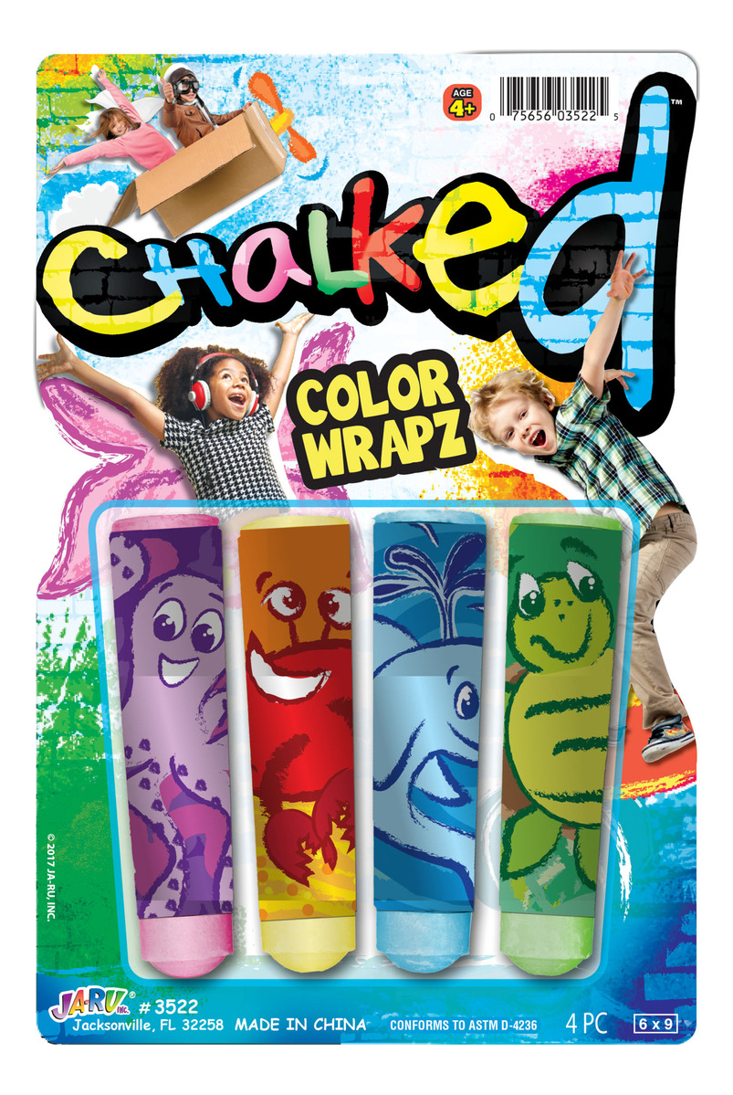 Tiza Colores Ja-ru Dibuja Imagina Juego Didactico Niños Trex