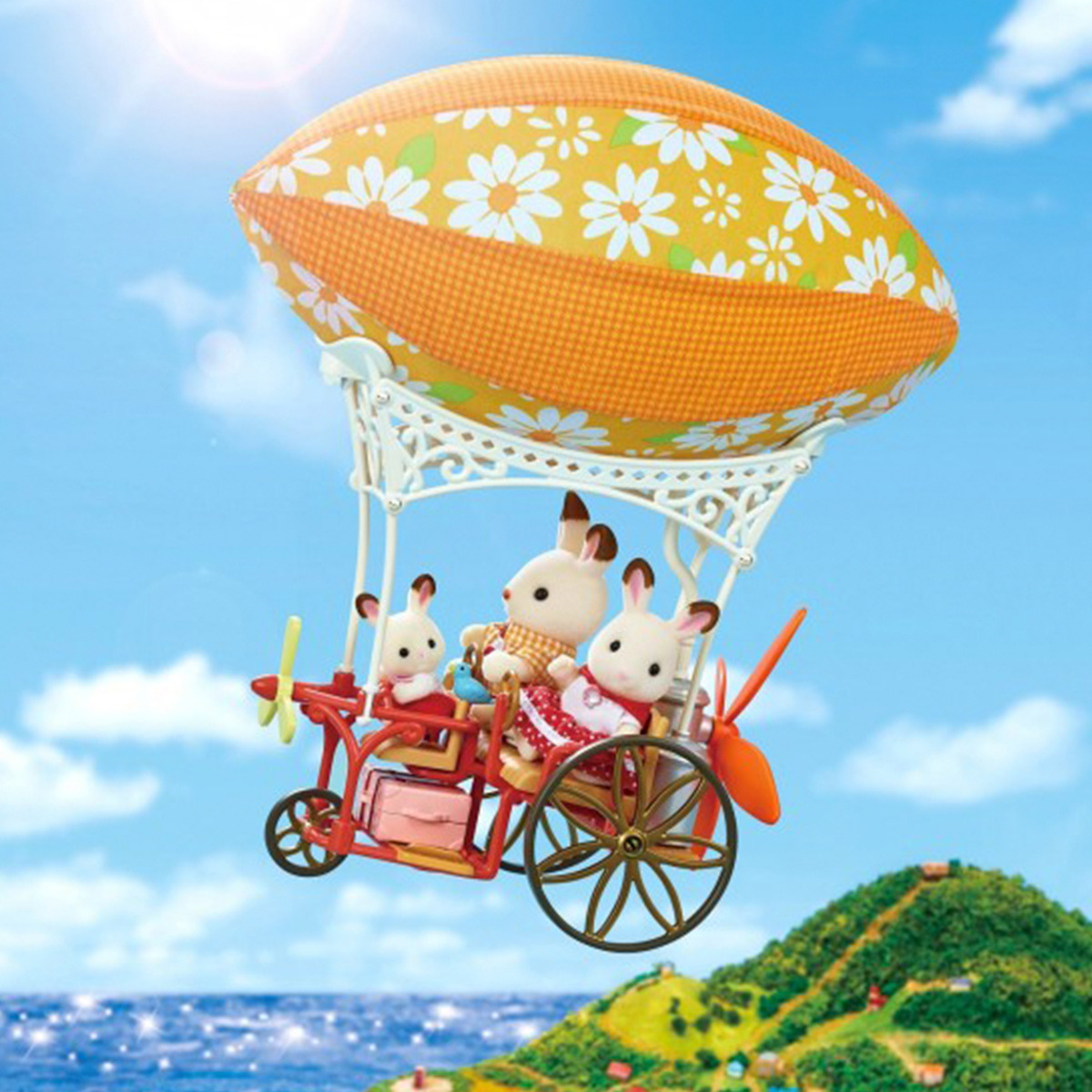 Sylvanian Families Bicicleta Globo Aerostatico Juguete Niños