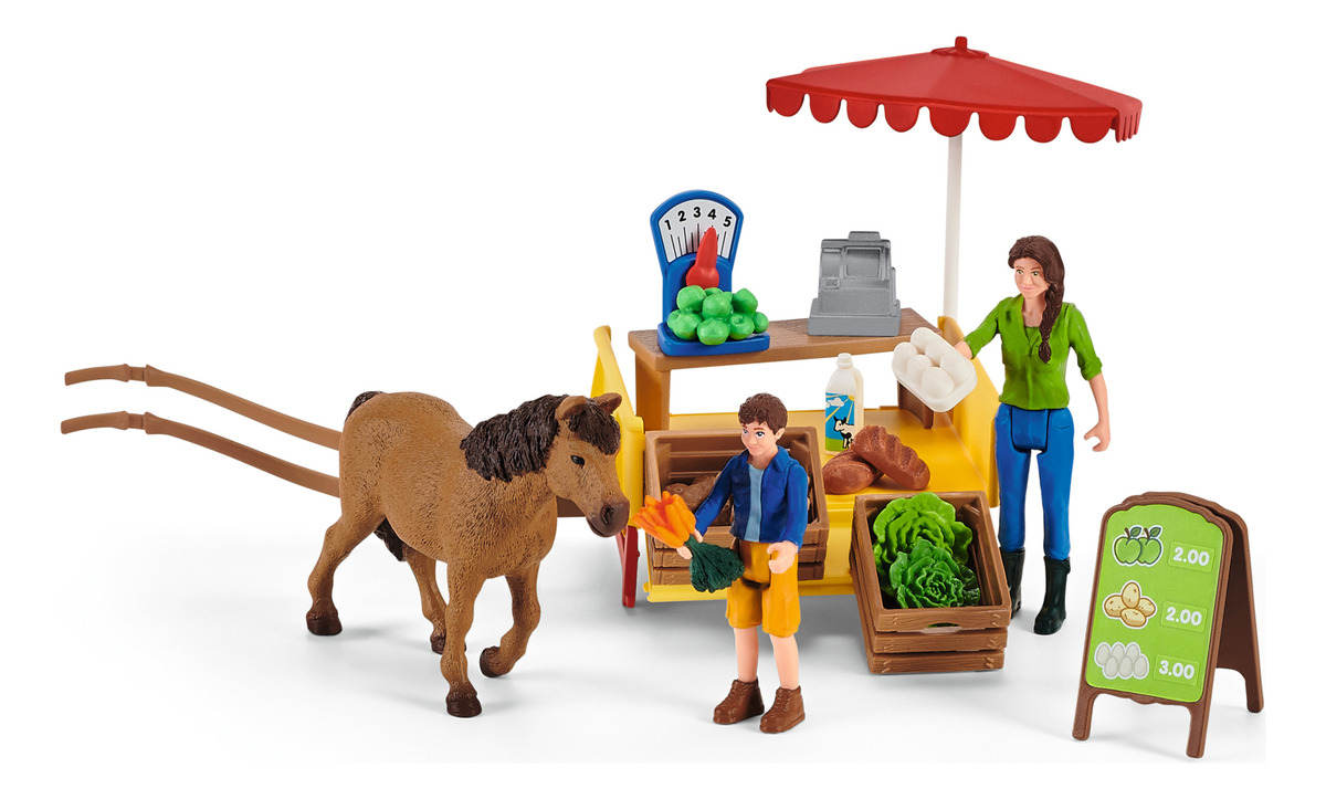 Figura Puesto De Granja Móvil Schleich Farm World Granja Tx