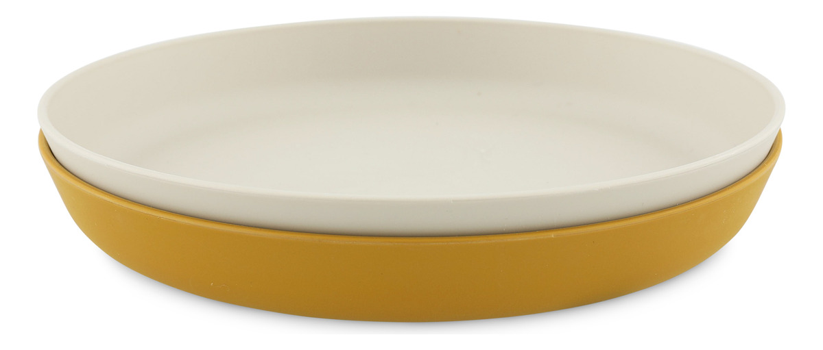 Pack Plato Bordes X2 Tixie Aprendizaje Comer Infantil Trex