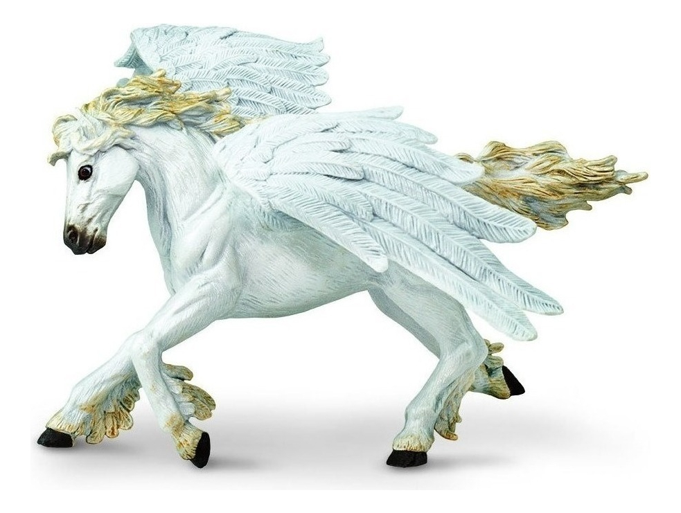 Figura Safari Animal Caballo Blanco Pegaso Heroe Caballito