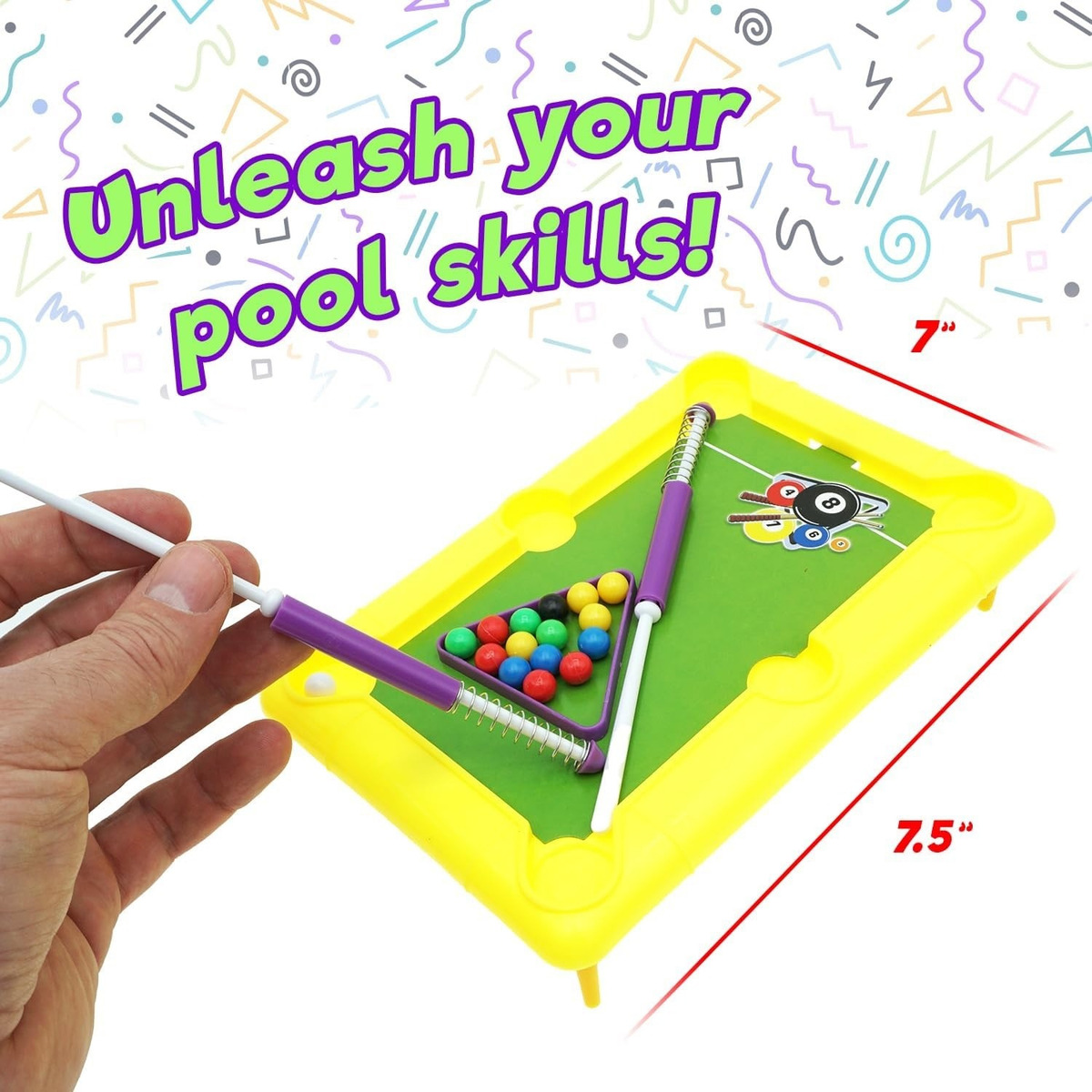 Mini Mesa Pool Billar Infantil Juego De Mesa Tabla Ja Ru Tx