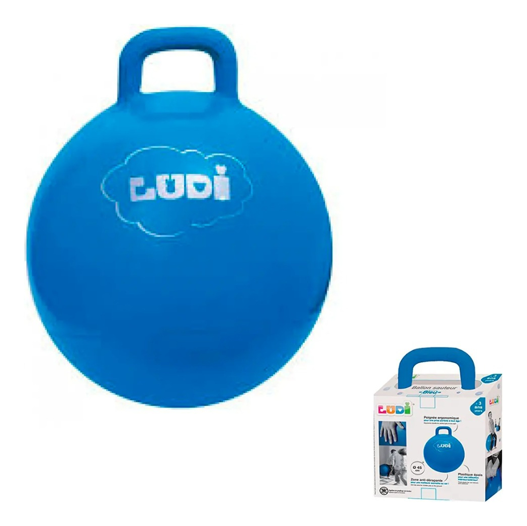 Balon Infantil Saltarin Con Mango Color Azul +3 2781 Trex