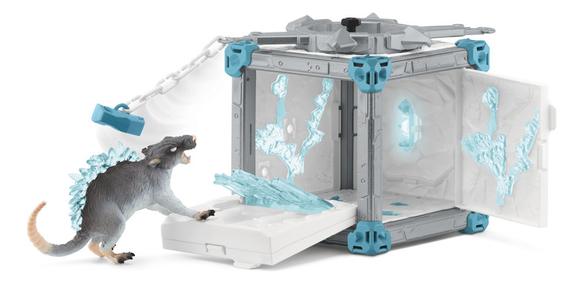 Set Figuras Jaula Monstruos Rata Hielo Eldrador Schleich Tx