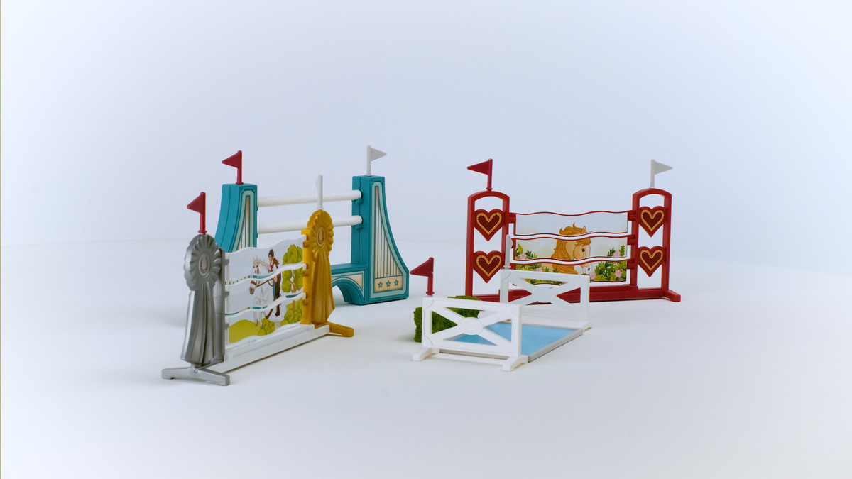 Figura Accesorios Obstáculos Schleich Horse Club Juego Trex
