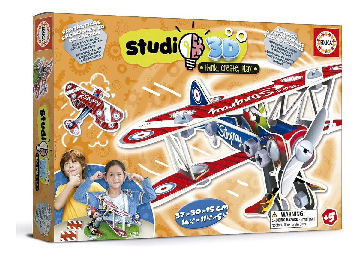 Puzzle Avion Studio 3d Rompecabezas Avioneta Educa Niños Tx