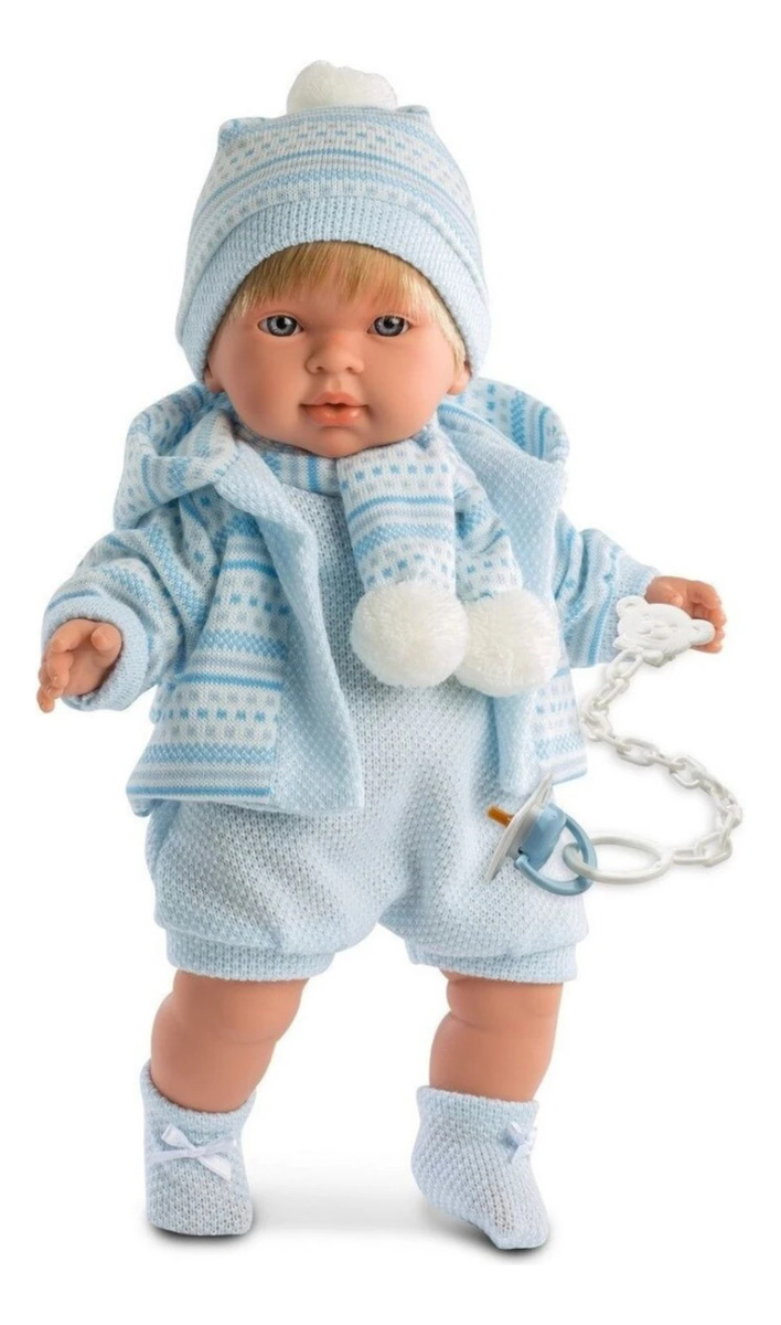 Muñeca Llorens Miguel Lloron + Chupete Realista Juguete Tx