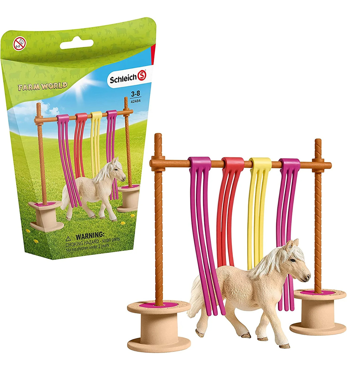 Set Juego Obstáculo Cortina Schleich Farm World Granja Trex