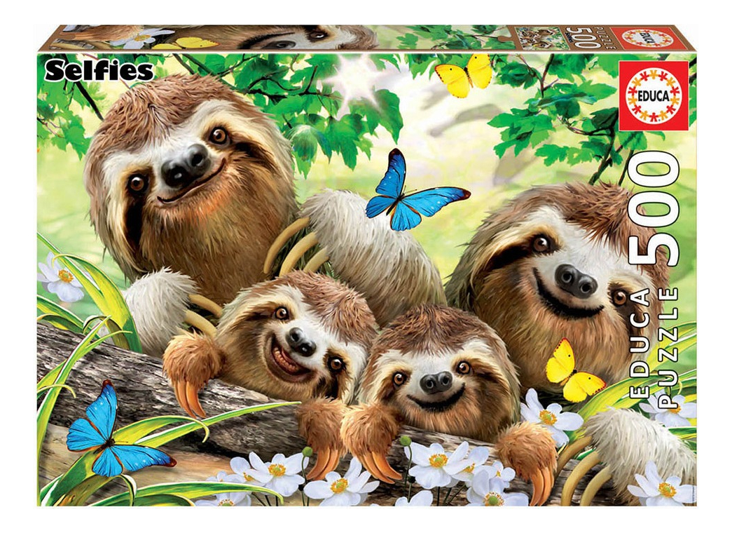 Puzzle Rompecabeza Familia Perezosos Educa 500 Piezas Trex