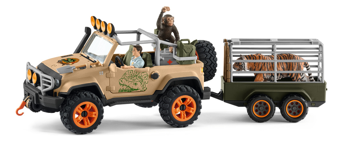 Juguete Camioneta 4x4 Schleich Wild Life Con Winch Trex