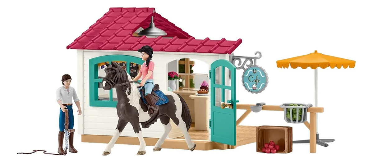 Figura Coleccionable Schleich Cafe Ecuestre 97pcs 5-12 42592