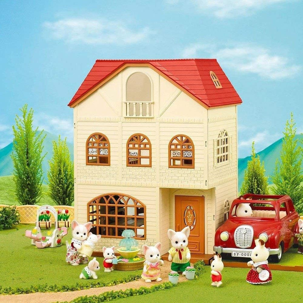 Sylvanian Families Casa De 3 Pisos House Conejos Niños Trex