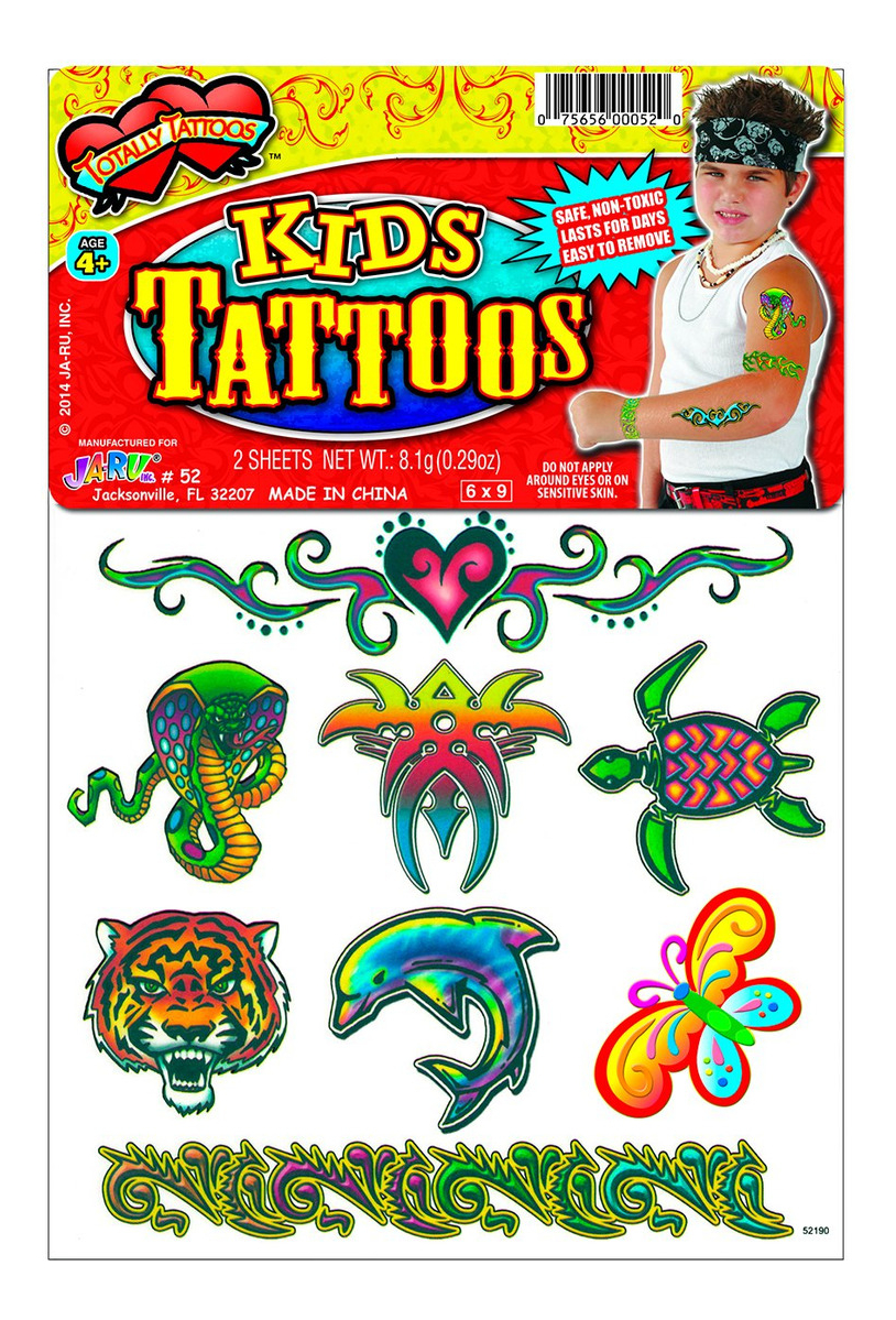 Tatuajes De Mentira Temporales Infantiles Ja Ru Stickers Tx