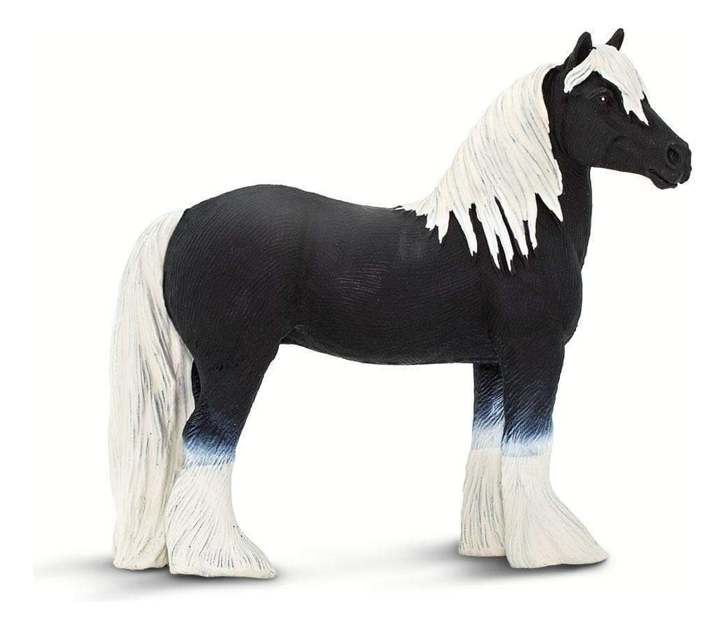 Caballo Semental Gyspy Vanner Figura Safari Coleccionable Tx