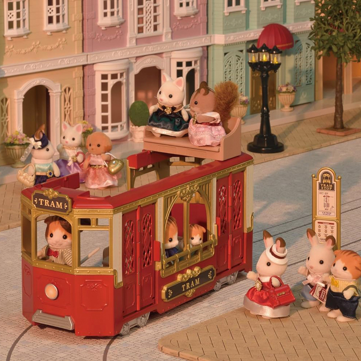 Sylvanian Families Set Paseo En Tren 19 Piezas Juego Trex