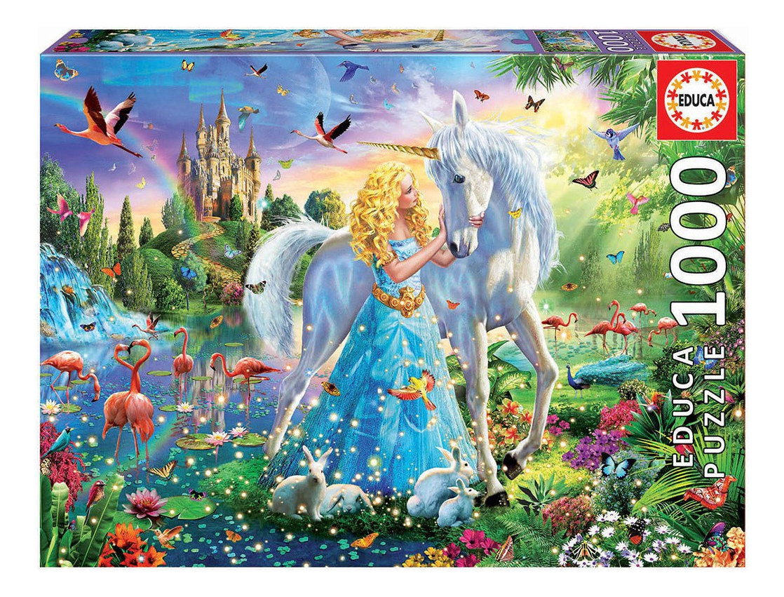 Puzzle Rompecabeza Princesa Y Unicornio Educa 1000 Piezas Tx