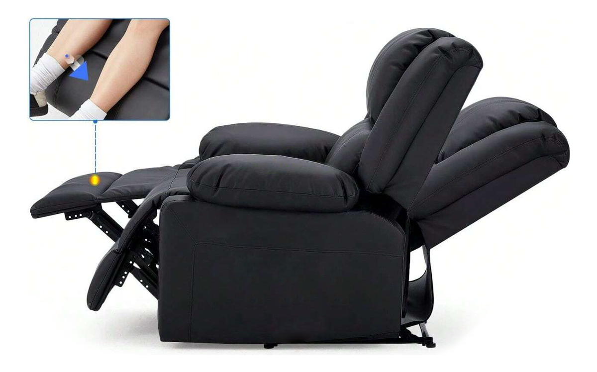 Sillón Reclinable 2 Cuerpos Masajeador Electrico Living Trex