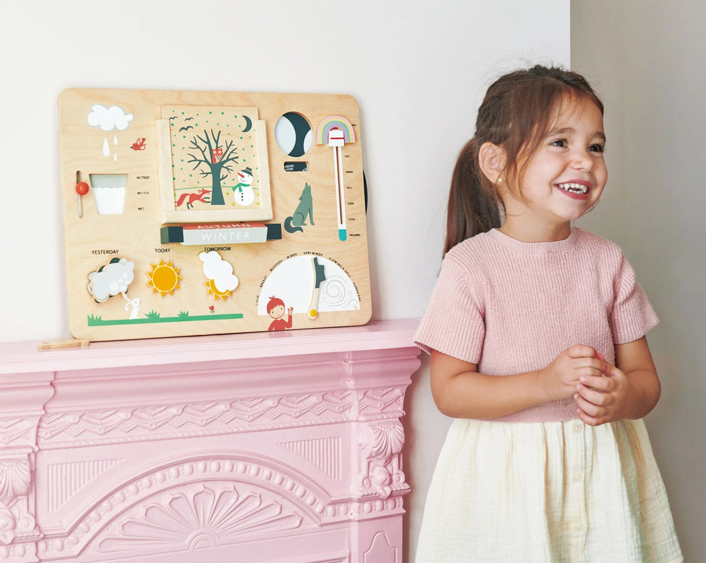 Juego Reloj Meteorológico Para Niños De Madera Tender Leaf