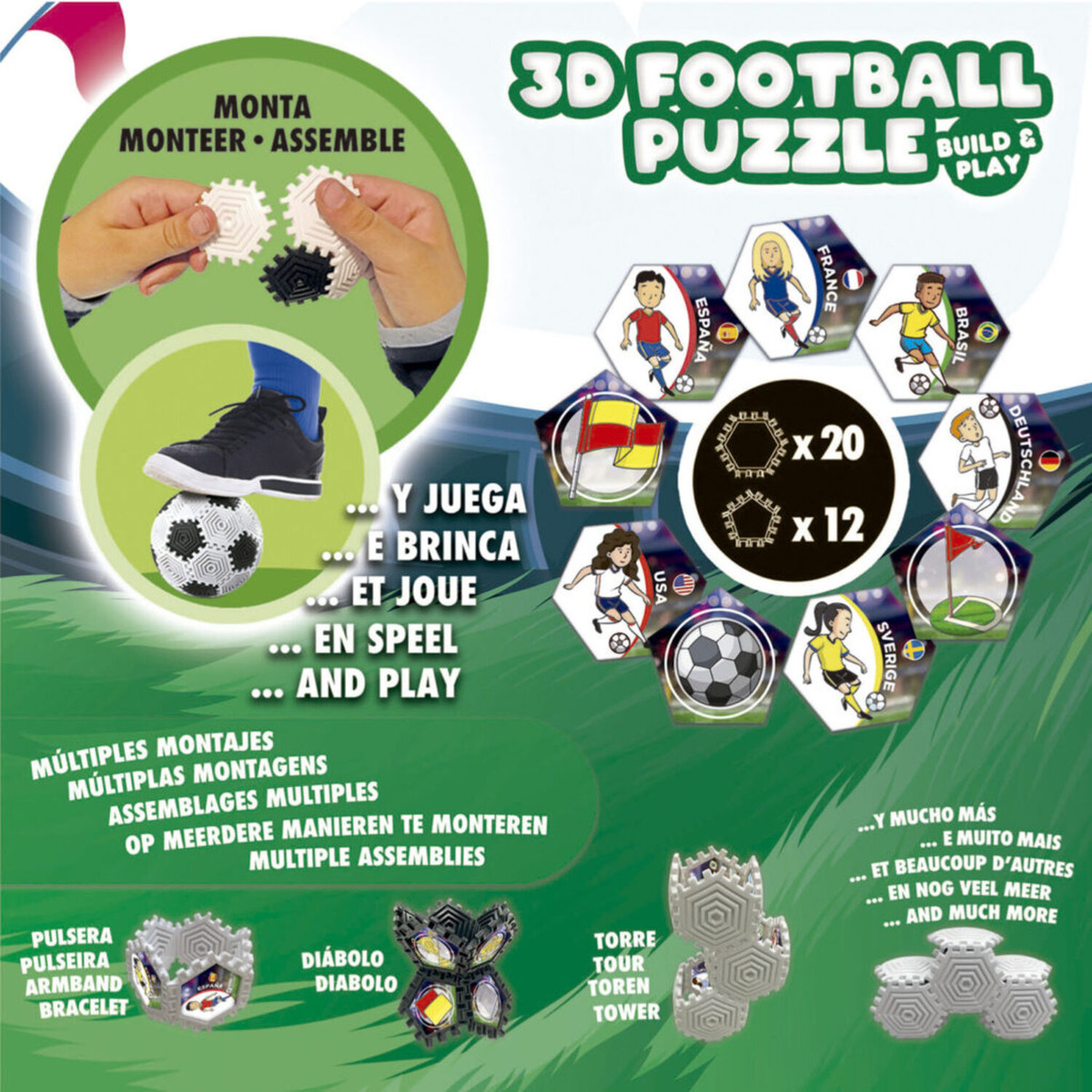 Puzzle Rompecabezas 3d De Fútbol 32 Piezas Educa Trex