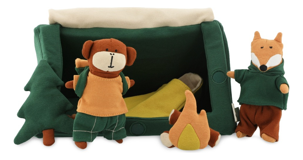 Marionetas Mundo Peluches Camping Talle L Acampada T-rex