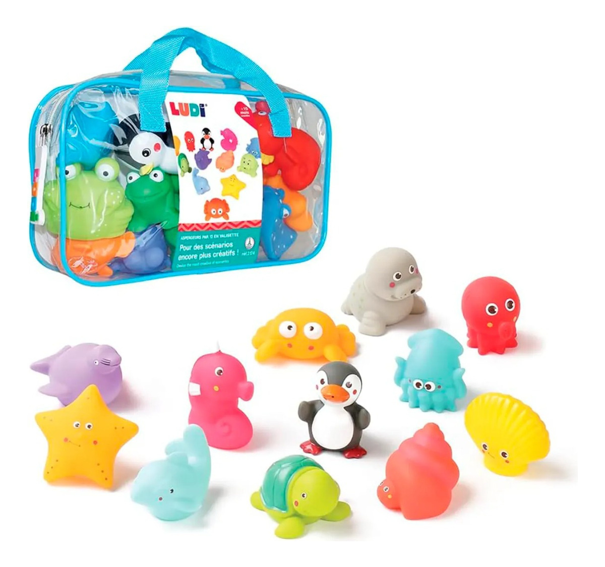 Animales De Goma Para Baño Ludi Aspergeurs Mer X12 Pcs +10