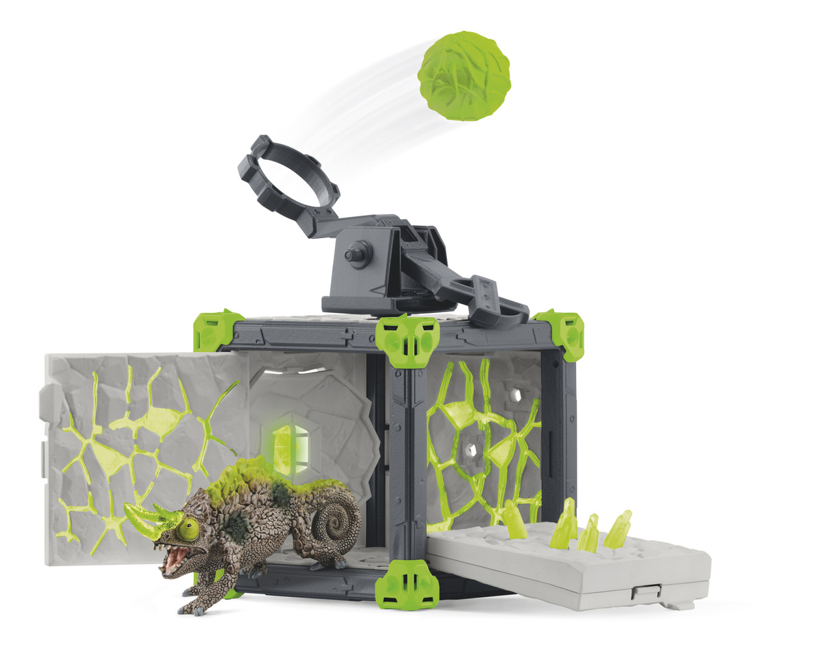 Set Figura Jaula Monstruos Camaleon Piedra Eldrador Schleich