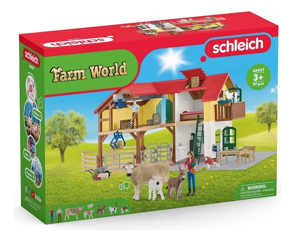 Gran Casa Campo Schleich Juguete Niño Diversion Calidad Trex