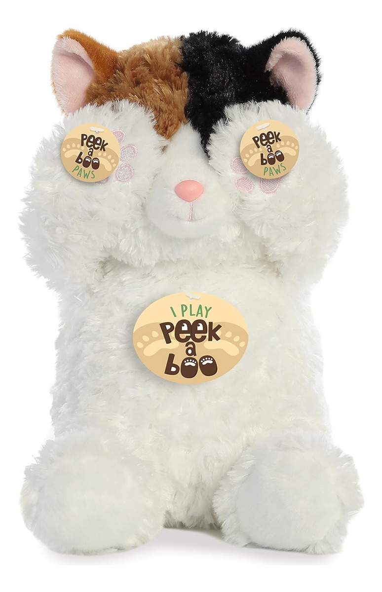 Peluche Gato Gatito Calico Peek A Boo Juguete Aurora Trex