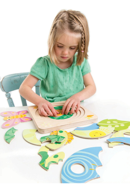 Ciclo Vida Mariposa Tender Leaf Educativo Juguetes Madera Tx