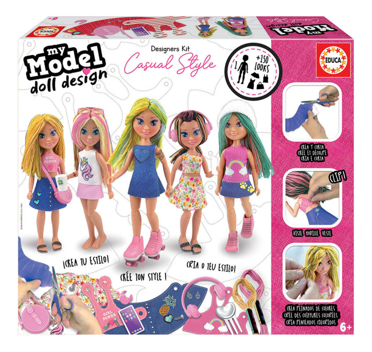Juego My Model Doll Design Diseña Ropa Peinado Muñecas Educa