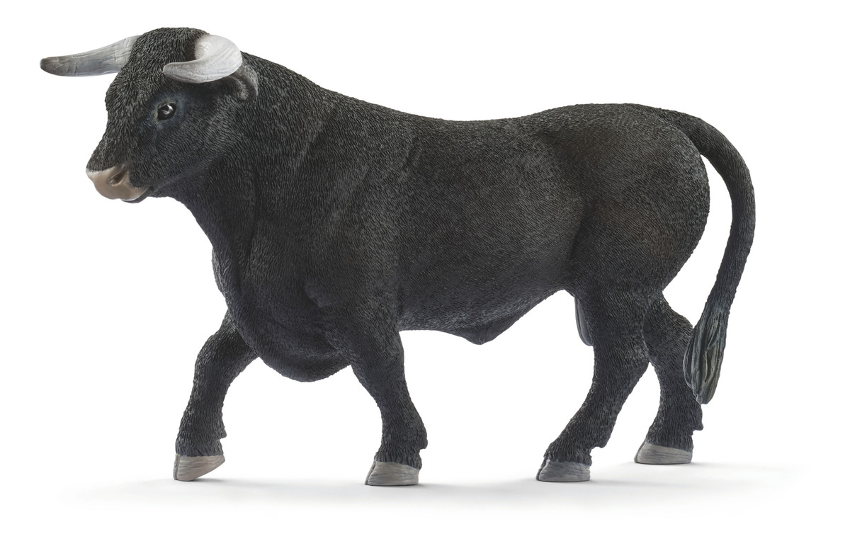 Figura Muñeco Toro Negro Clasico Rodeo Cuernos Schleich Trex