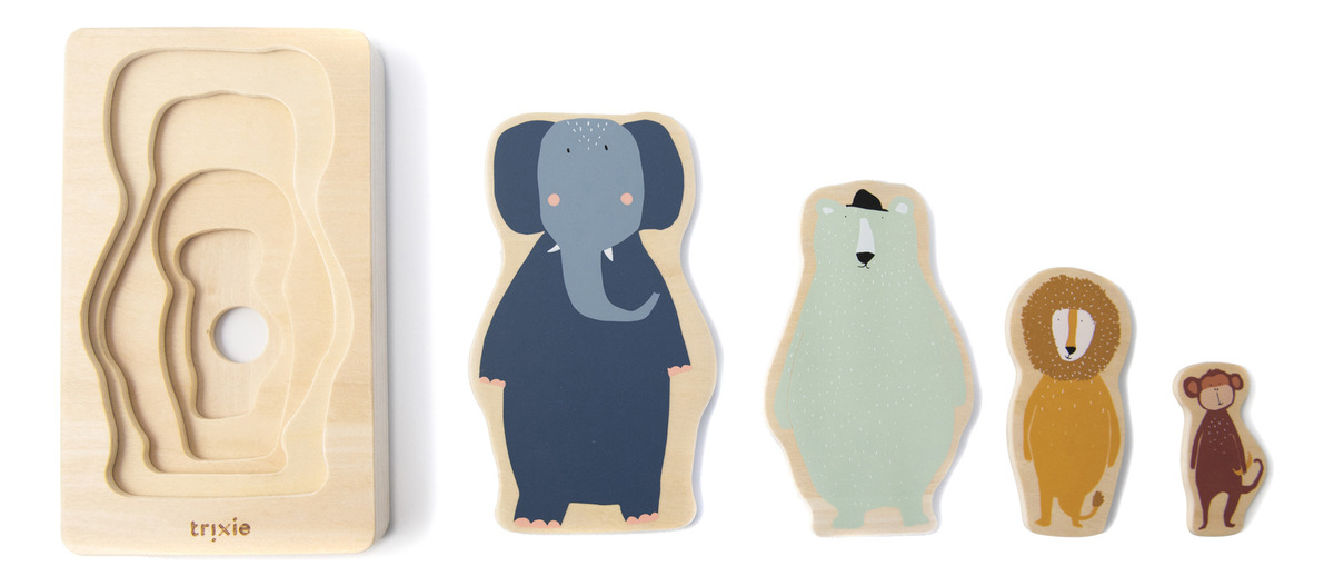 Rompecabezas Puzzle De Madera Infantil Trixie Animales Tx