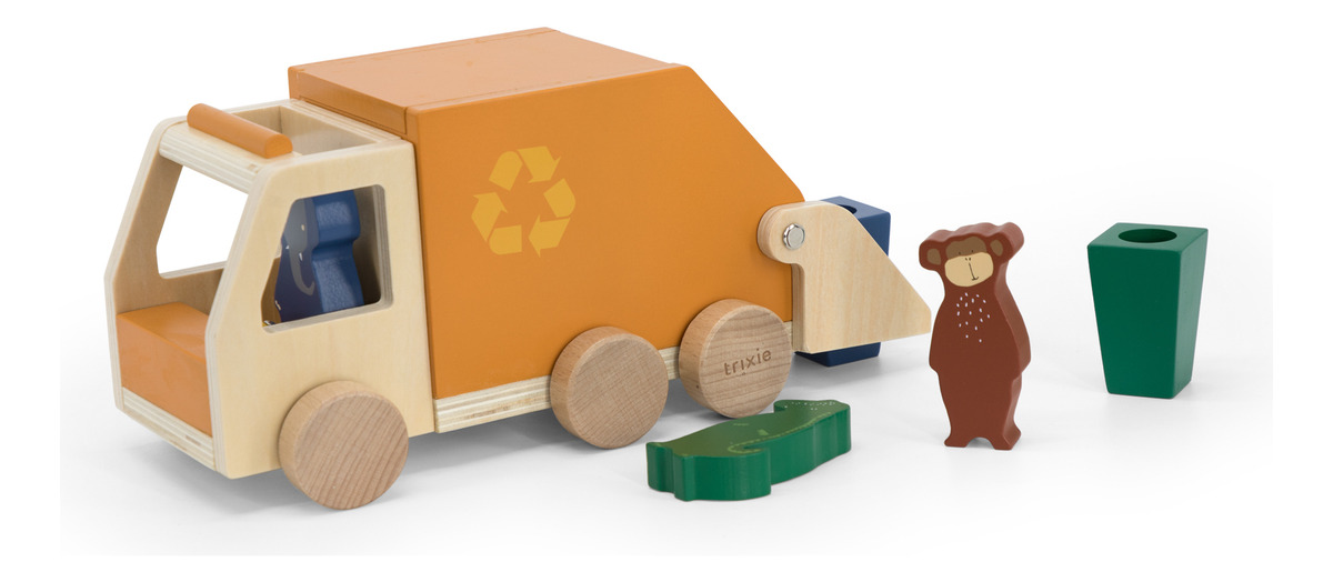 Camion Basura Madera Animales Trixie Juguetes Infantil Trex