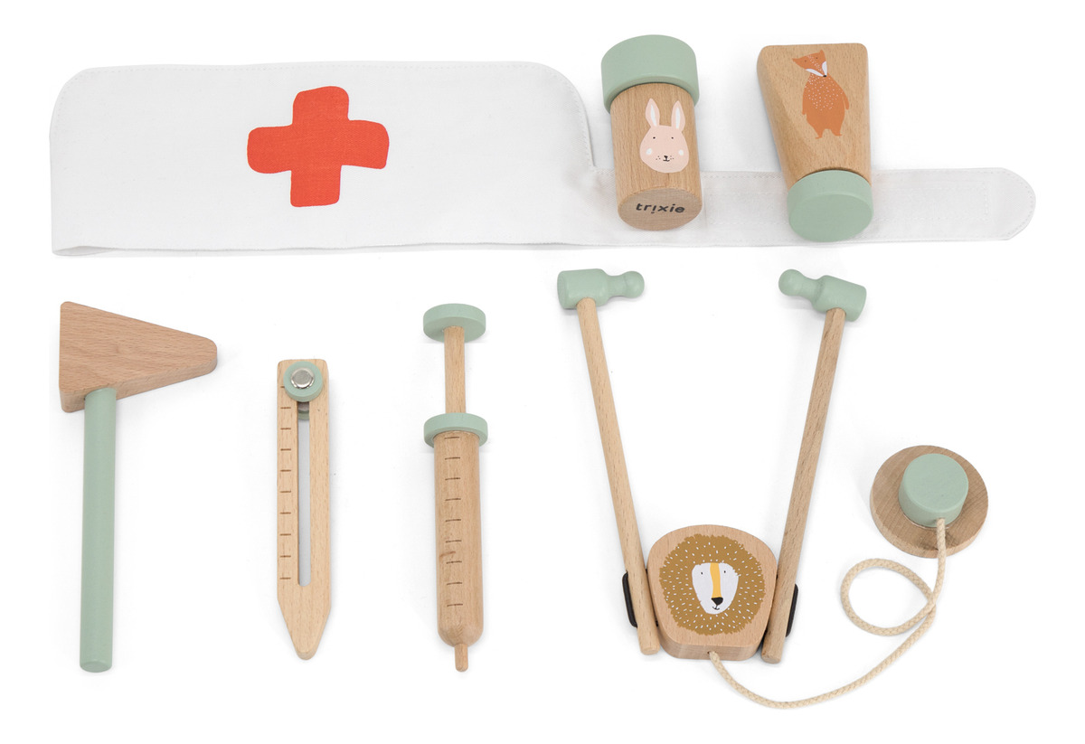 Juego Doctor Set Primeros Auxilios Madera Trixie Infantil Tx