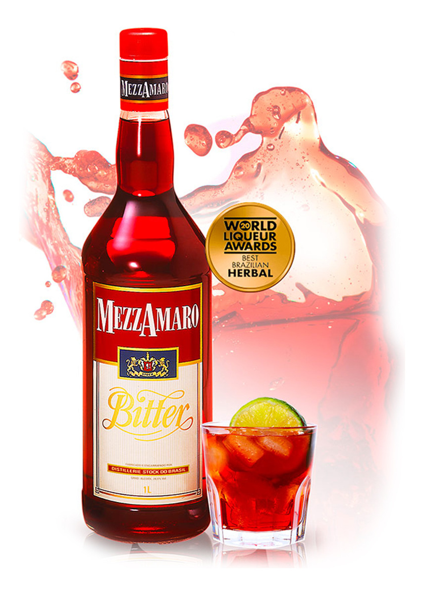 Aperitivo Mezzamaro Bitter 1 Litro Mix De Hierbas T-rex