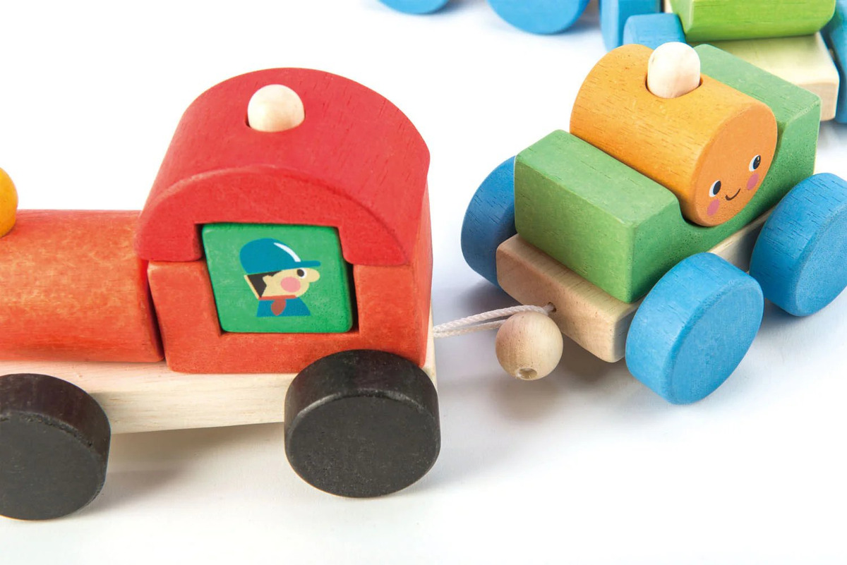 Tren Trenesito Desmontable Tender Leaf Madera Infantil Trex
