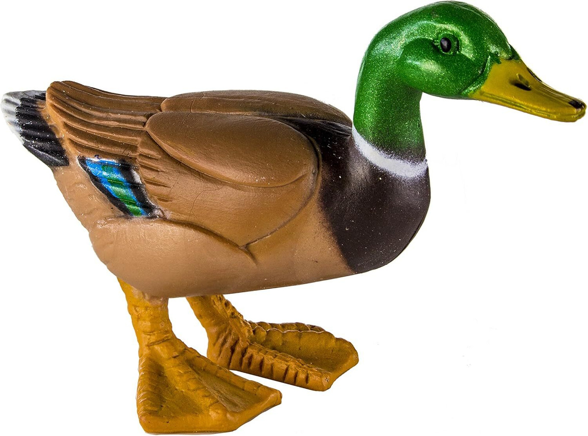 Figura Realista Pato Mallard Verde Granja Safari Trex