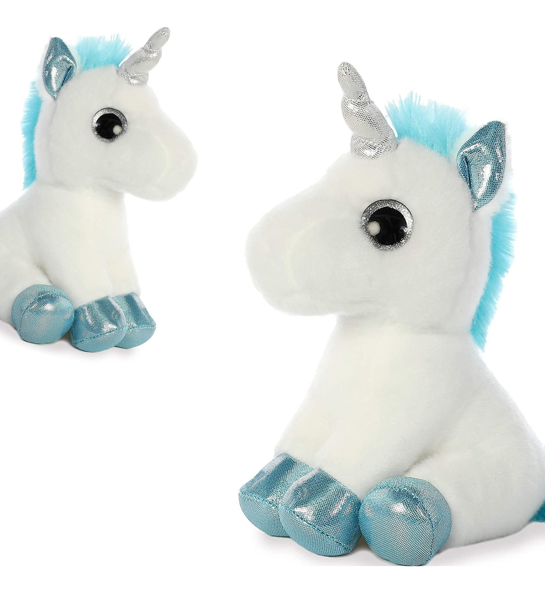 Peluche Unicornio Snowbelle Sentado Felpa Suave Aurora Trex