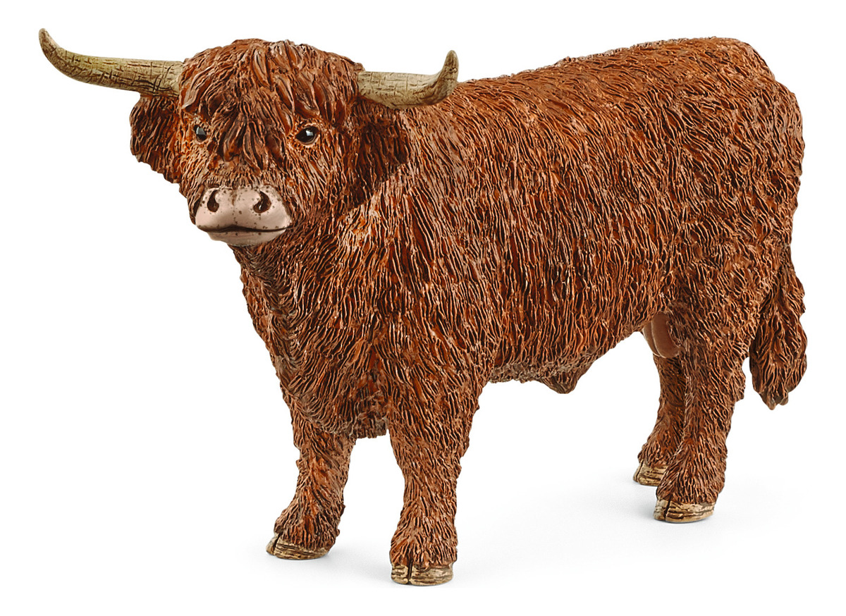 Figura Toro Highland Schleich Farm World Pelaje Grueso Trex