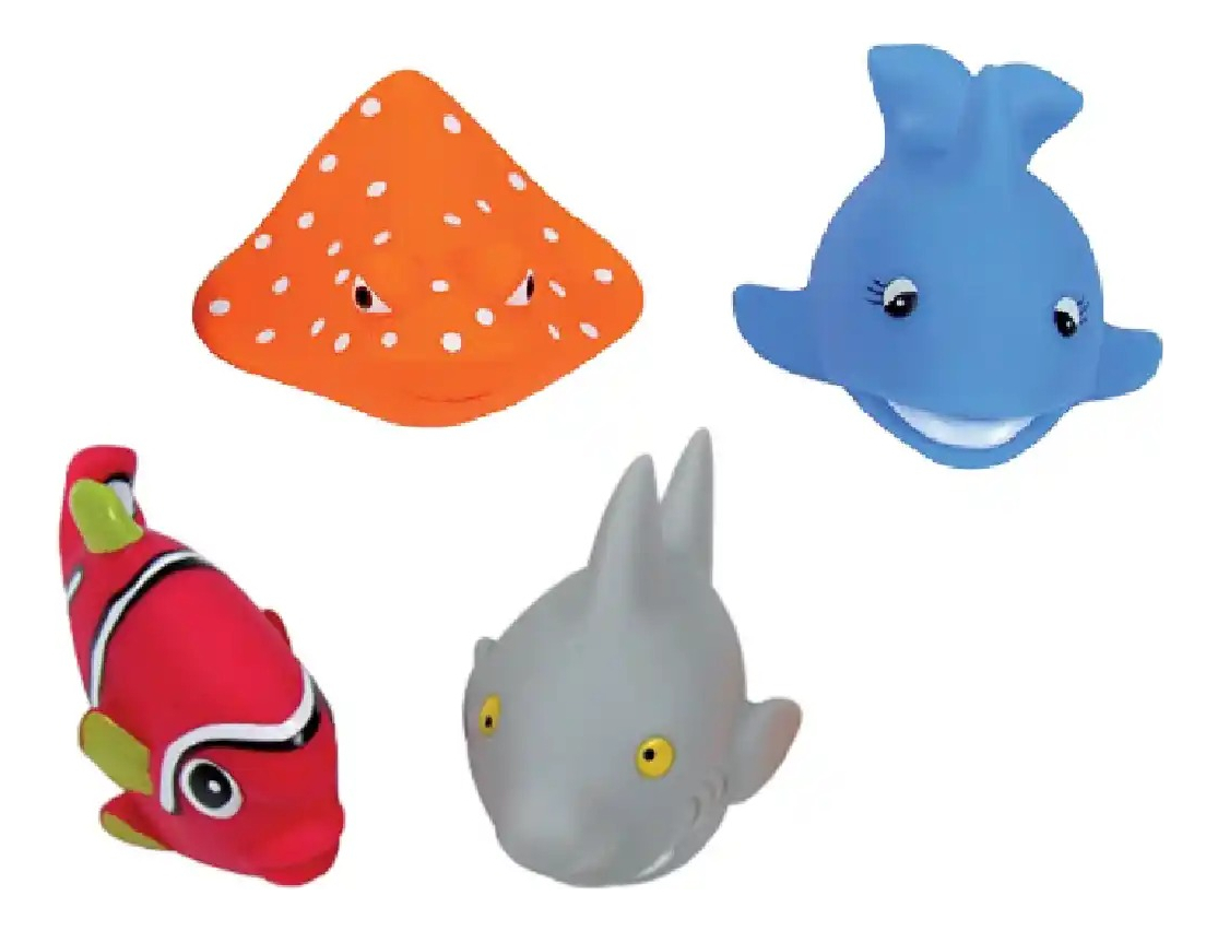 Juguete De Baño Ludi X4 Peces Diversion Acuatica Para Niños